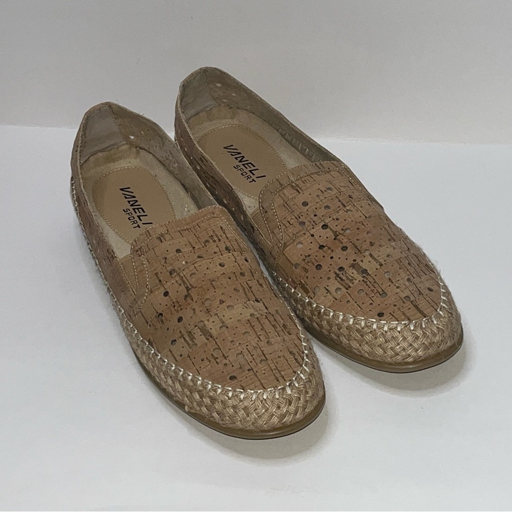 Vaneli Cork and Tan Espadrilles